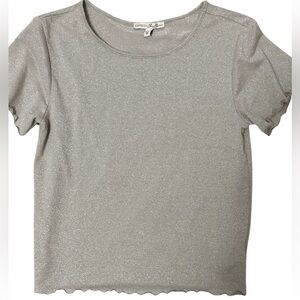 Express Metallic Silver Top